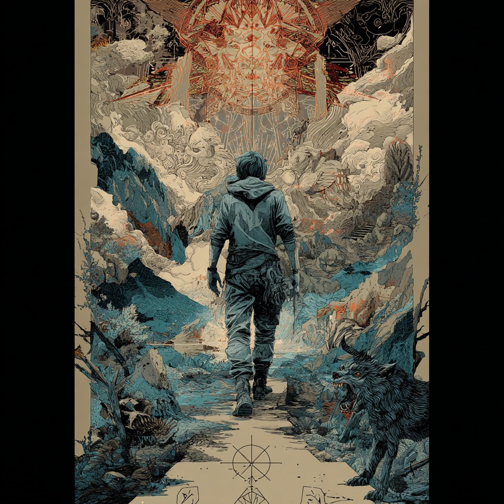 El Loco — ilustración psicodélica de tarot